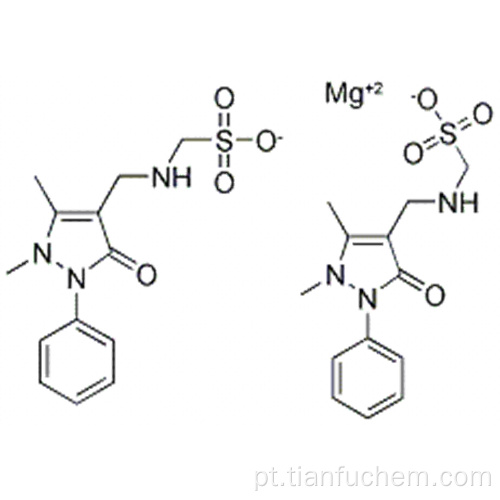 Magnésio, bis [[(2,3-di-hidro-1,5-dimetil-3-oxo-2-fenil-1H- pirazol-4-il) metilamino-kN] metanossulfonato-kO] -, (57188619, T-4 ) - (9CI) CAS 63372-86-1